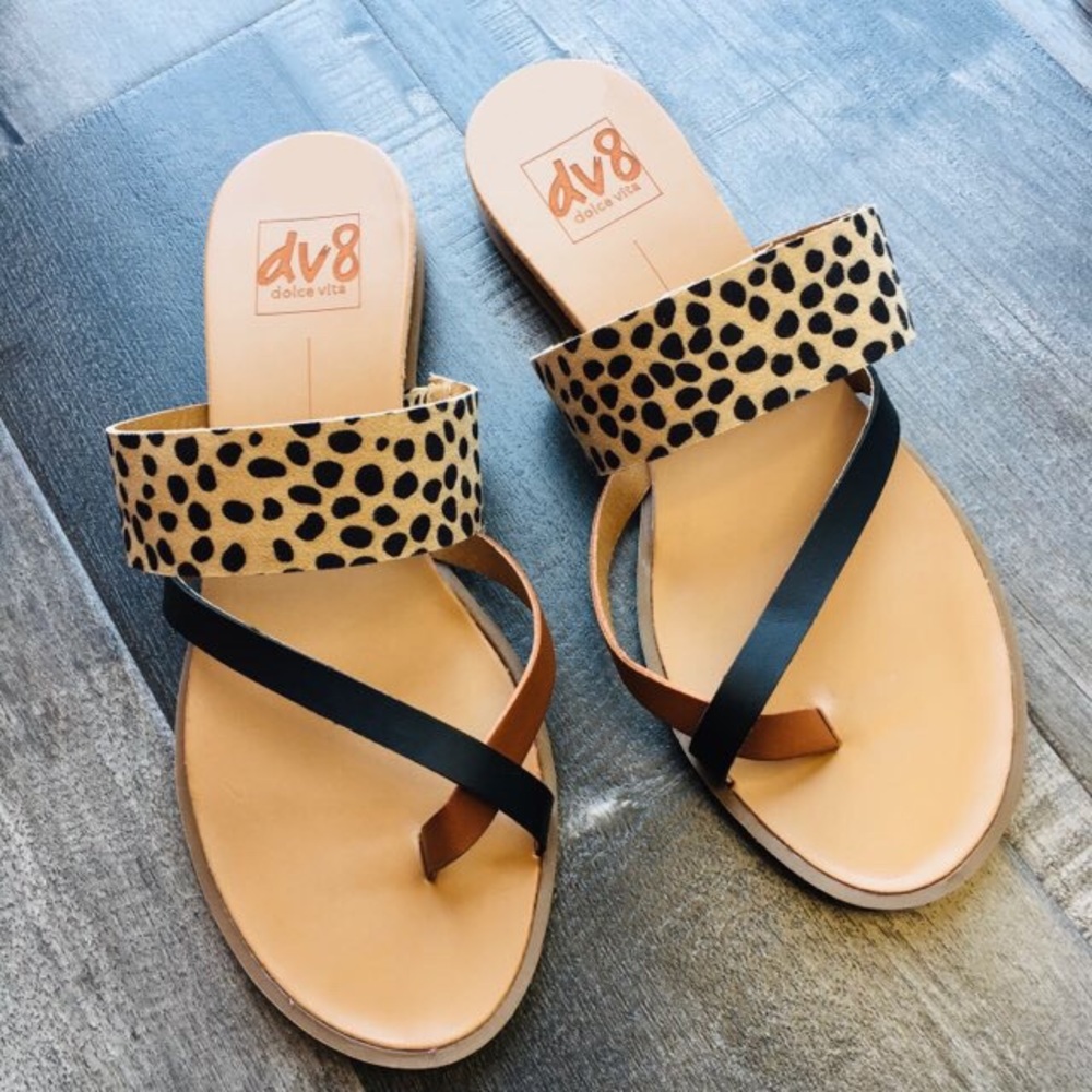 DV8 Dolce Vita Leopard Print Sandals